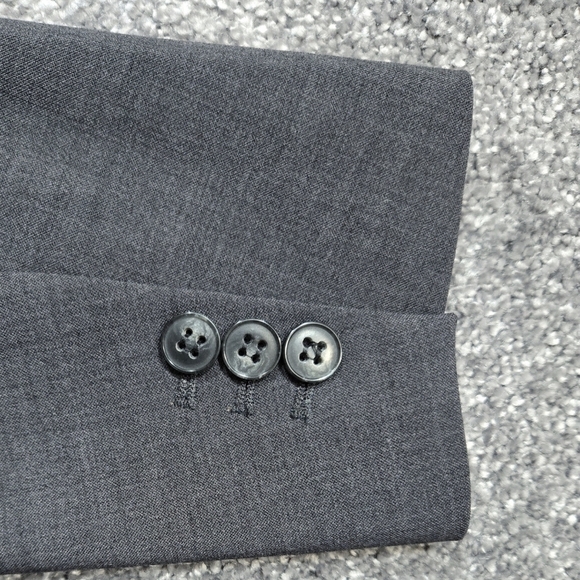 Theory Gabe B 2 Urban Virgin Wool Blend Gray One Button Blazer Career Preppy - Picture 10 of 10